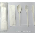 Conjunto de cubiertos de PLA biodegradables